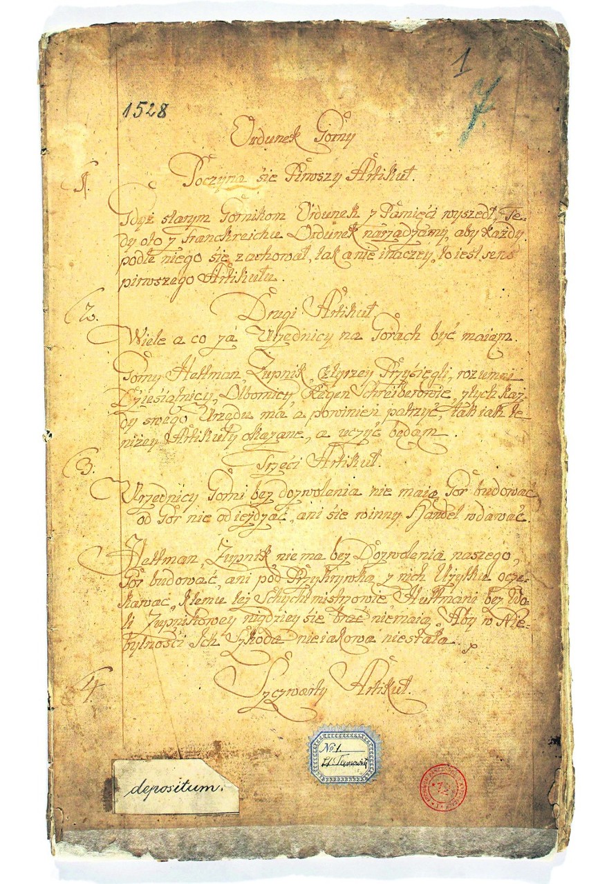 „Ordunek Gorny”, 1528 (kopia polska z XVII wieku), Archiwum Państwowe w Katowicach