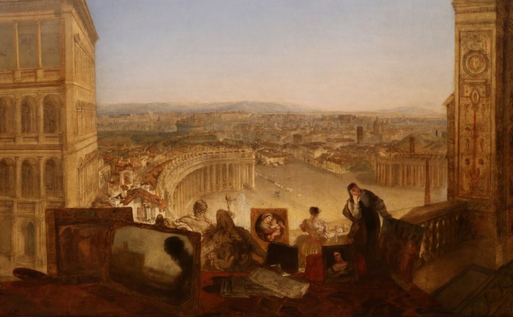 William Turner, Rzym widziany od strony Watykanu, przed 1820, Tate Britain