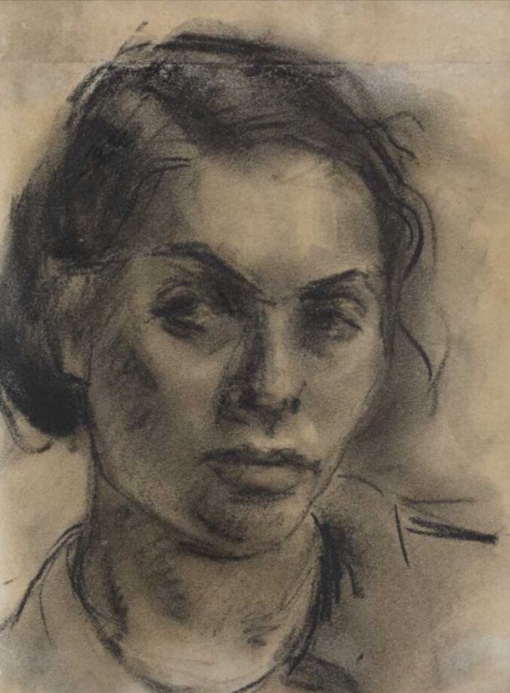 Gela Seksztajn, Autoportret, 1939–1943 (?), Żydowski Instytut Historyczny, licencja PD, źródło: Centralna Biblioteka Judaistyczna