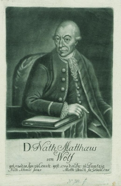 Nathanael Matthaeus Wolf, rycina Matthaeusa Deischa, 1785, United States National Library of Medicine, Wikimedia Commons