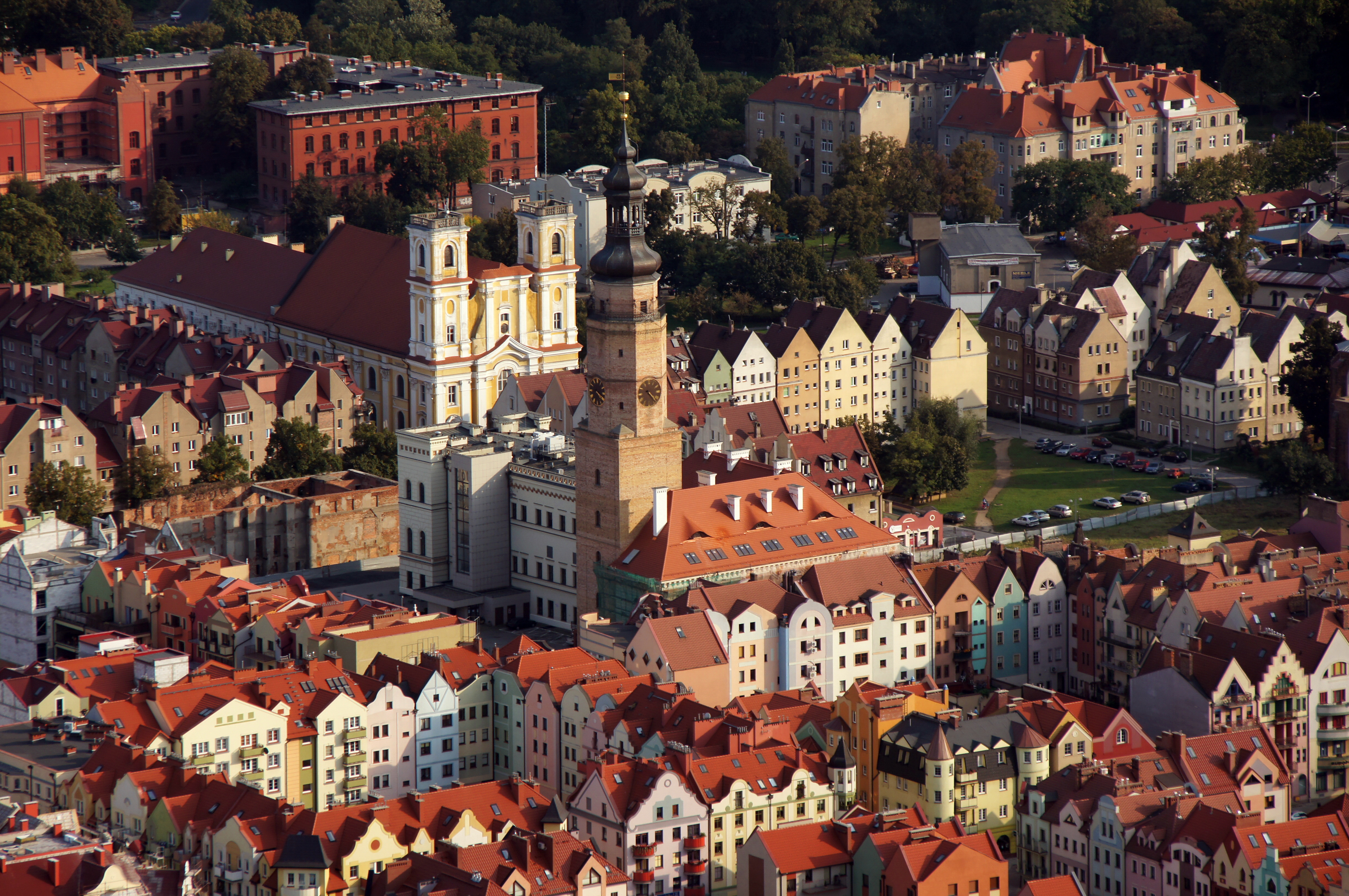 Rynek z lotu ptaka (fot. z archiwum Gminy Głogów)